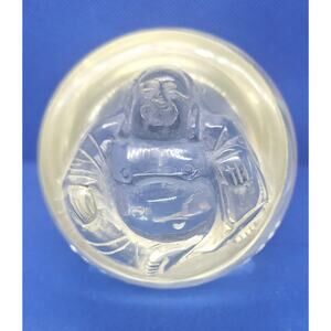 Chinese “Happy Buddha” Crystal Ball Figurine- 4" & 2.5lbs- Home Decor